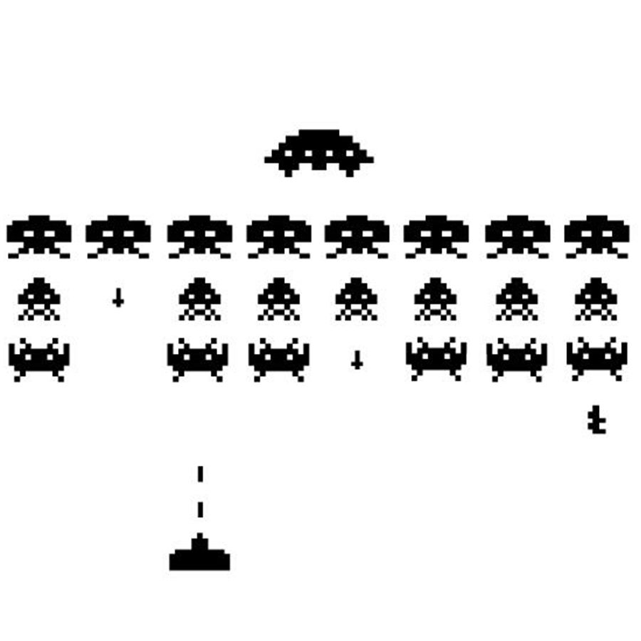 Retro Gaming Wallpaper - Gamer Vinyl Stickers SPACE INVADERS Video