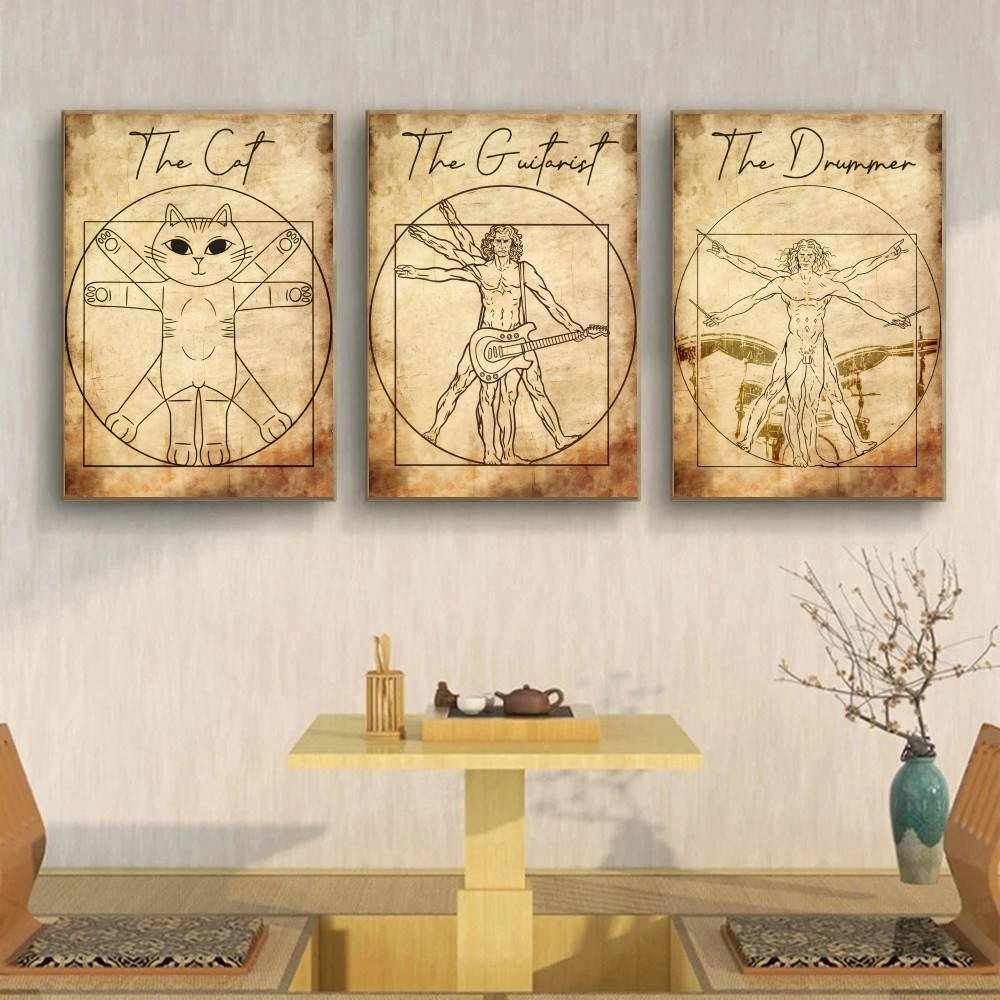 Vintage Vitruvian Style Music  - огляд і ціна Retro Gaming Wallpaper