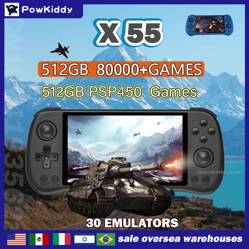 80000Games 512G POWKIDDY X55 5 - огляд і ціна Retro Gaming Hub