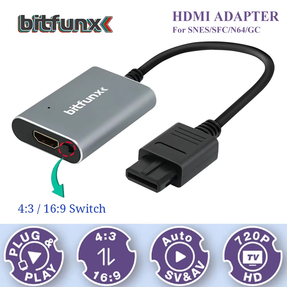 Bitfunx 720P Svideo / AV To HD - огляд і ціна Retro Gaming Handhelds