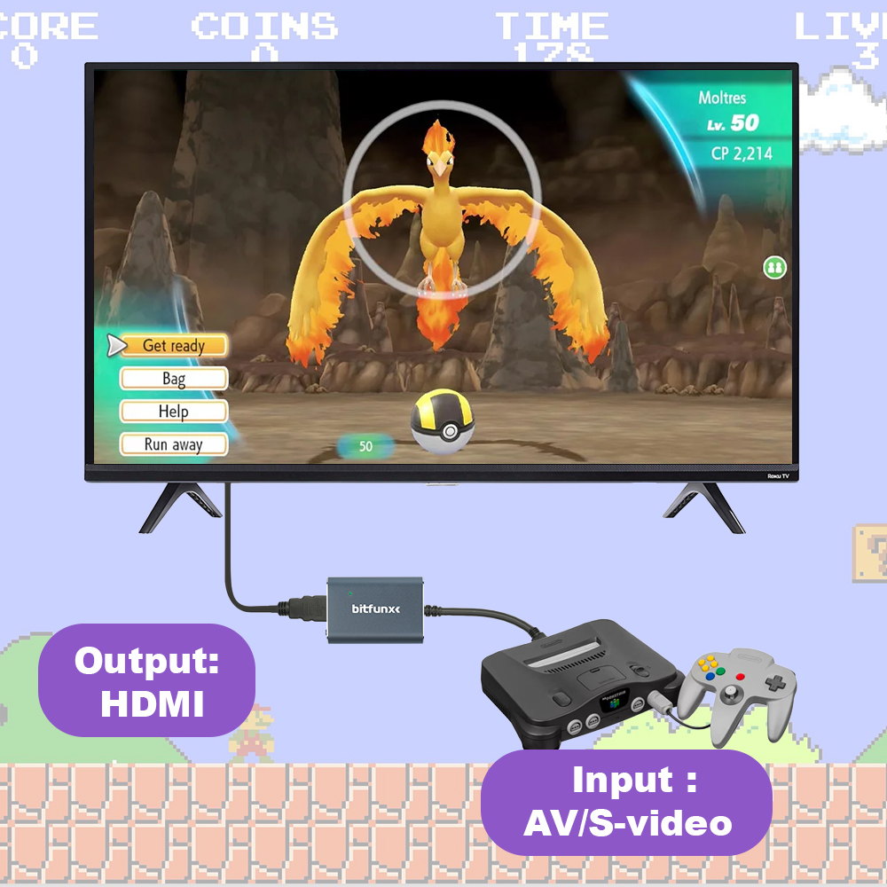 Bitfunx 720P Svideo / AV To HD - огляд і ціна Retro Gaming Handhelds