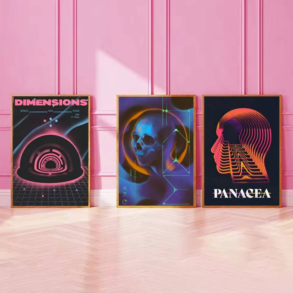 Psychedelic Gradient Skull Spa - огляд і ціна Retro Gaming Wallpaper