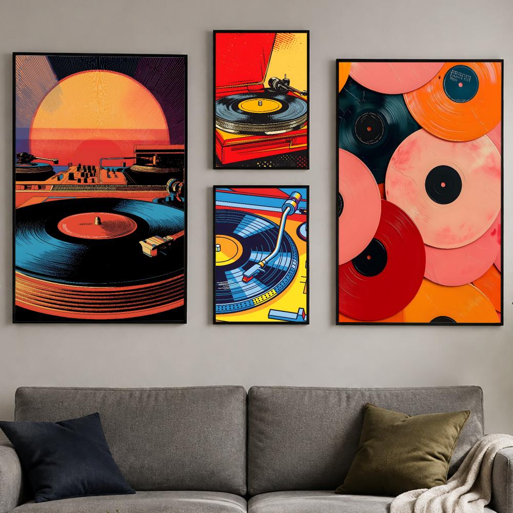 Retro Colorful Record Player P - огляд і ціна Retro Gaming Wallpaper