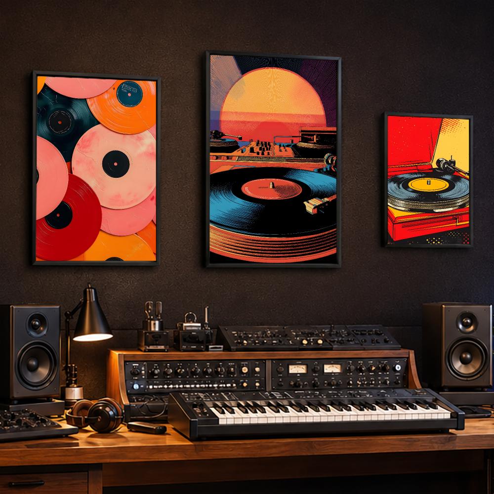 Retro Colorful Record Player P - огляд і ціна Retro Gaming Wallpaper