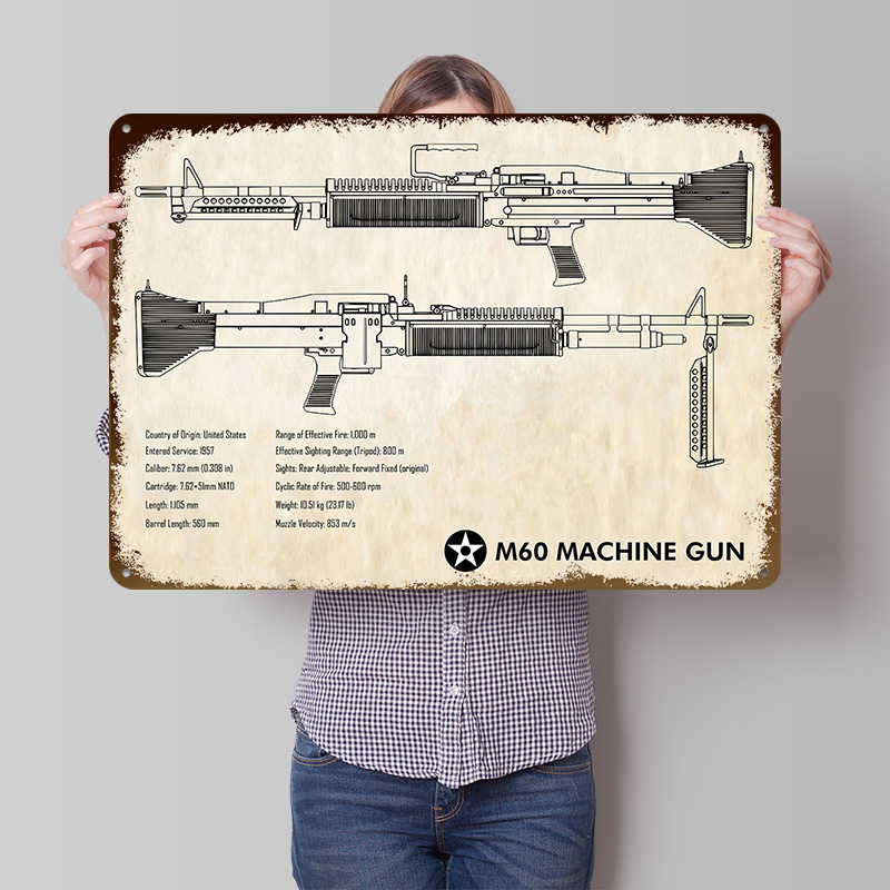 M60 Machine Gun Paper Tin Post - огляд і ціна Retro Gaming Wallpaper