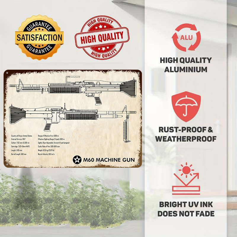 M60 Machine Gun Paper Tin Post - огляд і ціна Retro Gaming Wallpaper