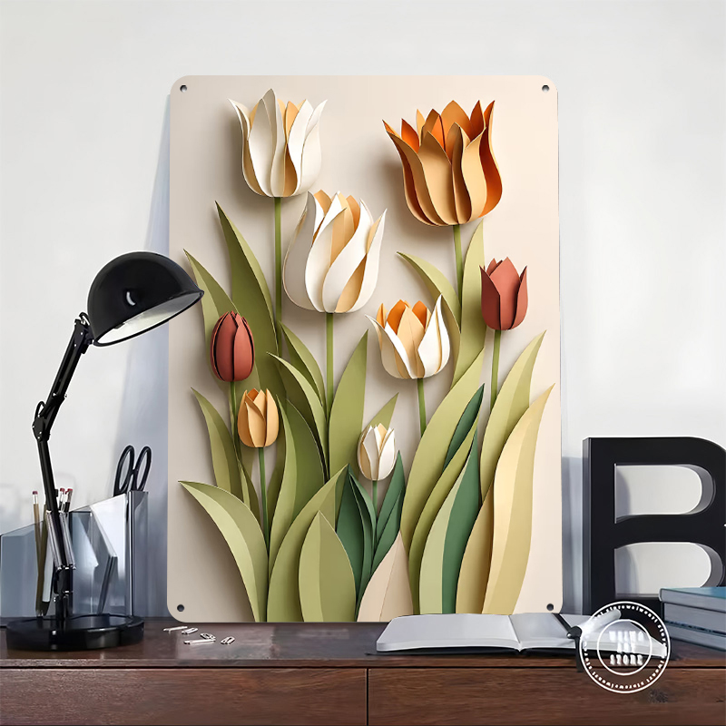Paper Cutout Tulips Flowers Pr - огляд і ціна Retro Gaming Wallpaper