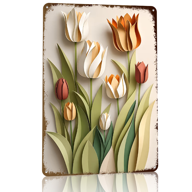 Paper Cutout Tulips Flowers Pr - огляд і ціна Retro Gaming Wallpaper