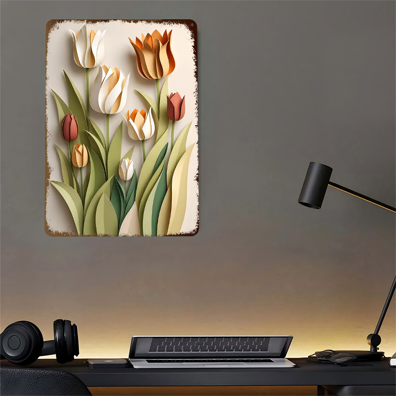 Paper Cutout Tulips Flowers Pr - огляд і ціна Retro Gaming Wallpaper
