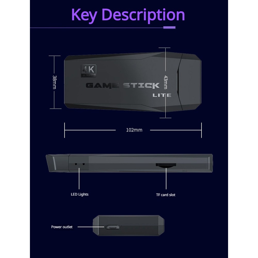 Portable 4K Retro Game Stick C - огляд і ціна Retro Gaming Hub